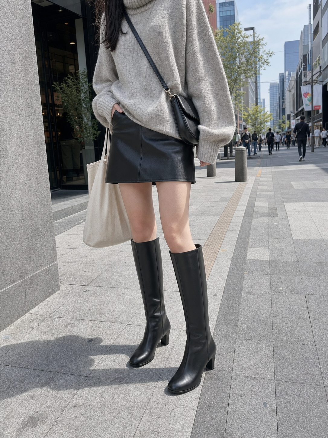 Classic Calf Boots Black detail 3